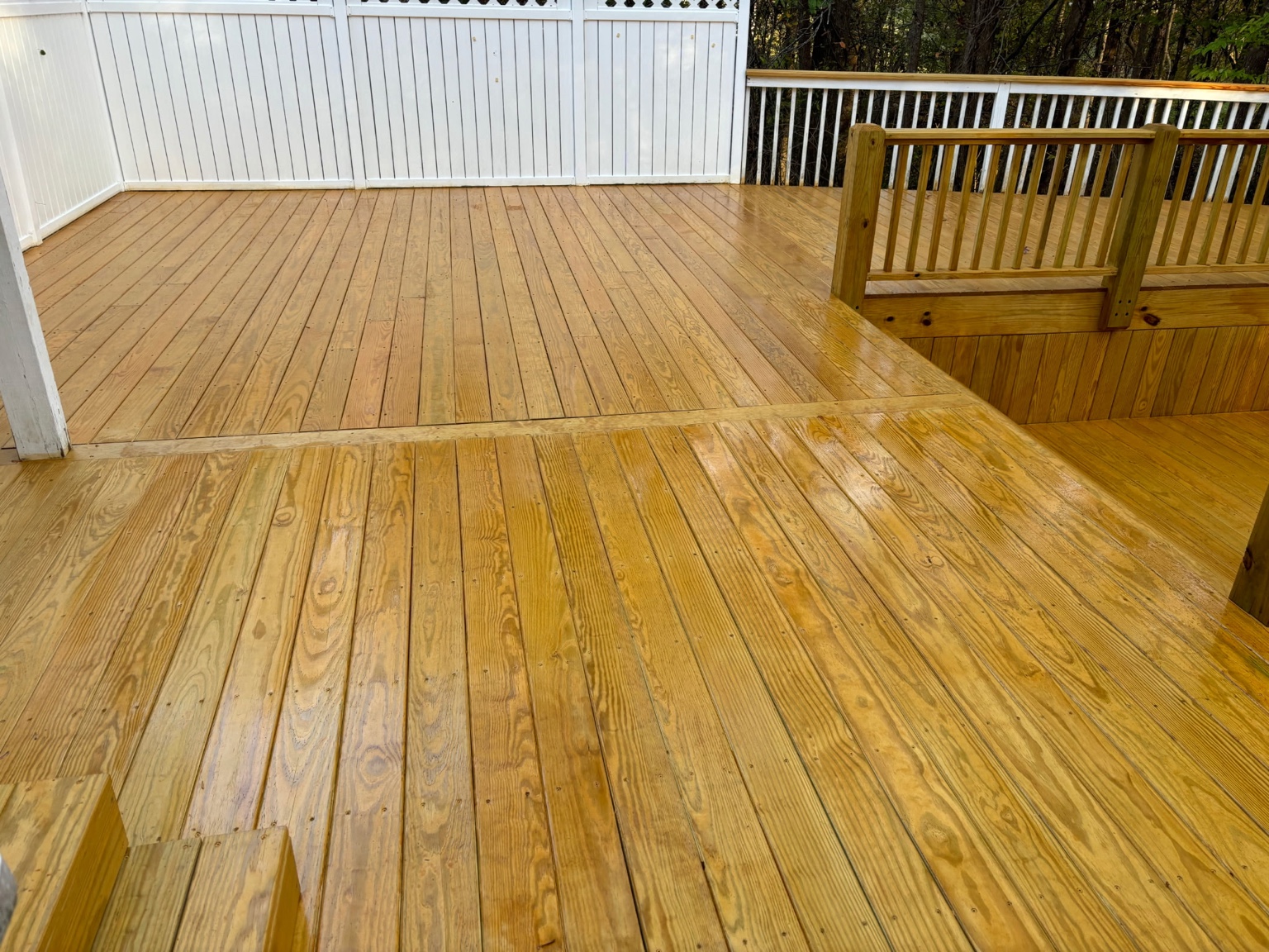 Finished deck and outdoor living space