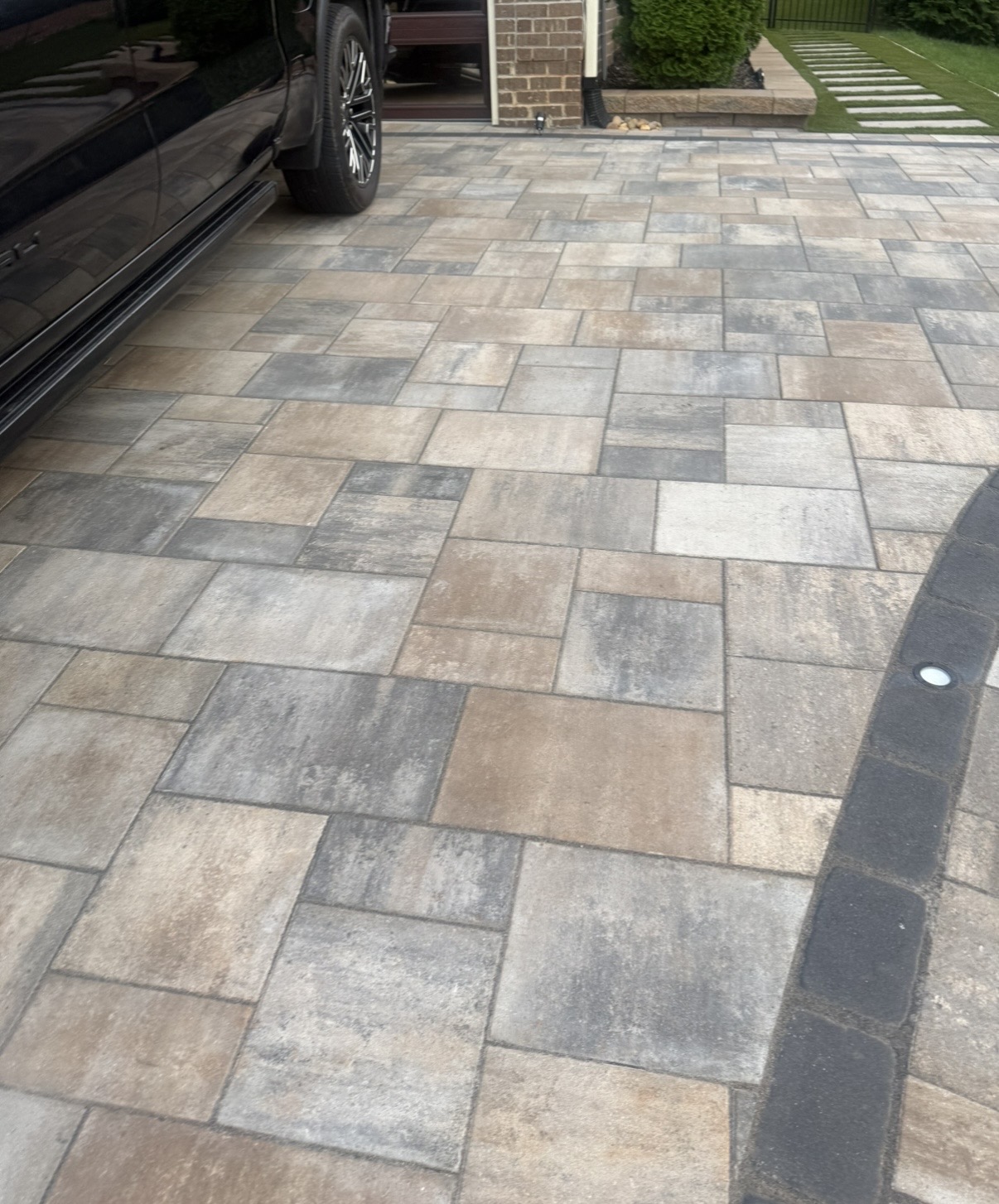 Paver driveway and hardscape installation